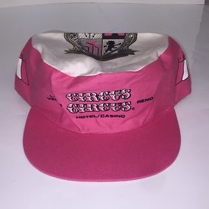 mens Circus Circus Las Vegas flat top hat vintage